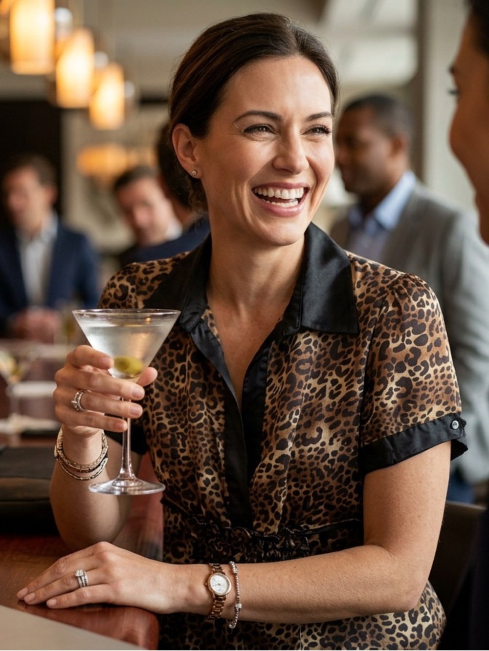BCBGMaxAzria Animal Print Blouse